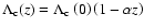 $\Lambda_{\rm c}(z)=\Lambda_{\rm c}\left(0\right)\left(1-\alpha z\right)$