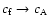 $c_{\rm f}\rightarrow c_{\rm A}$