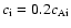 $c_{\rm i}=0.2c_{\rm A{\rm i}}$