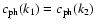 $c_{\rm ph}(k_{1})=c_{\rm ph}(k_{2})$