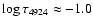 $\log\tau_{4924}\approx-1.0$