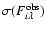 $\sigma(F^{\rm obs}_{i\lambda})$