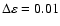 $\Delta\varepsilon=0.01$