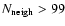$N_{\rm neigh}>99$