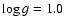 $\log g=1.0$