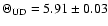 $\Theta_{\rm UD}=5.91\pm0.03$
