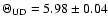 $\Theta_{\rm UD}=5.98\pm0.04$