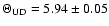 $\Theta_{\rm UD}=5.94\pm0.05$
