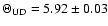 $\Theta_{\rm UD}=5.92\pm0.03$