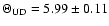 $\Theta_{\rm UD}=5.99\pm0.11$