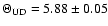 $\Theta_{\rm UD}=5.88\pm0.05$