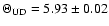 $\Theta_{\rm UD}=5.93\pm 0.02$