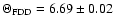 $\Theta_{\rm FDD}=6.69\pm 0.02$