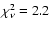 $\chi^2_\nu=2.2$