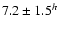 $7.2\pm 1.5^{h}$