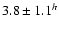 $3.8\pm 1.1^{h}$