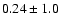 $0.24 \pm 1.0$