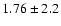 $1.76 \pm 2.2$