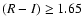 $(R-I) \ge 1.65$