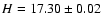 $H = 17.30 \pm0.02$