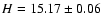 $H = 15.17 \pm0.06$