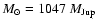 $M_{\odot} = 1047~M_{\rm Jup}$