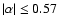 $\vert\alpha\vert\leq0.57$