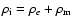 $\rho_{\rm i}=\rho_e+\rho_{\rm m}$