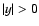 $\vert y\vert>0$