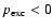 $p_{\rm exc}<0$
