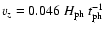 $v_z=0.046\ H_{\rm ph}\ t_{\rm ph}^{-1}$