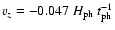 $v_z=-0.047\ H_{\rm ph}\ t_{\rm ph}^{-1}$