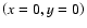 $\left (x=0,y=0\right )$