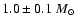 $1.0\pm0.1 {~M}_{\odot}$
