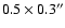 $0.5 \times 0.3''$