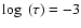 $\log~(\tau) = -3$