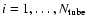 $i=1,\ldots,N_{\rm tube}$