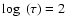 $\log~(\tau)=2$