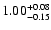 $\rm 1.00_{-0.15}^{+0.08}$