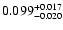 $\rm0.099_{-0.020}^{+0.017}$