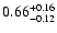 $\rm0.66_{-0.12}^{+0.16}$