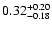 $\rm0.32_{-0.18}^{+0.20}$