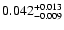 $\rm0.042_{-0.009}^{+0.013}$
