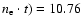 $n\sb {\rm e}\cdot t) = 10.76$
