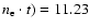 $n\sb {\rm e}\cdot t) = 11.23$