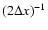 $(2\Delta
x)^{-1}$