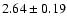 $2.64\pm 0.19$