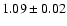 $1.09\pm 0.02$
