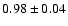 $0.98\pm 0.04$