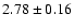 $2.78\pm 0.16$